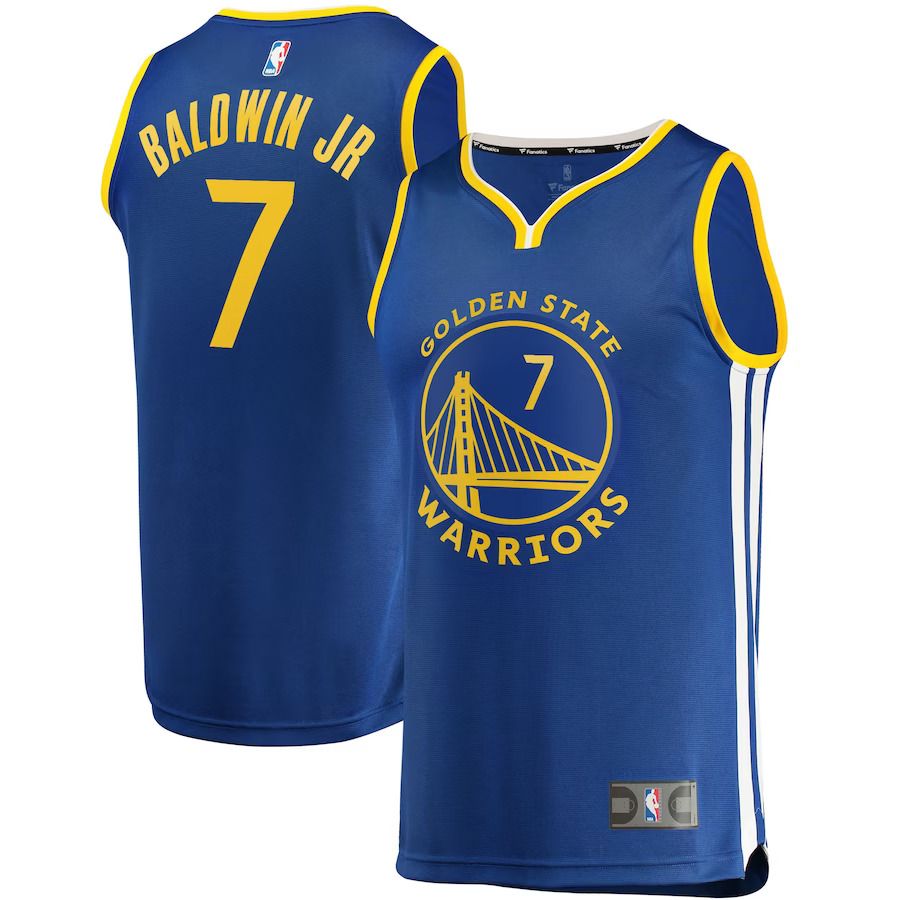 Men Golden State Warriors #7 Patrick Baldwin Jr Fanatics Branded Royal Fast Break Replica NBA Jersey